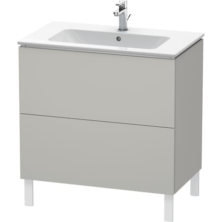 Duravit L-Cube Floor Standing Vanity Unit Concrete Gray Matt LC662600707